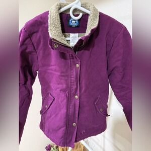 Polar King by Key Sherpa Lined Work Jacket Women's M Berry Maroon Quilted